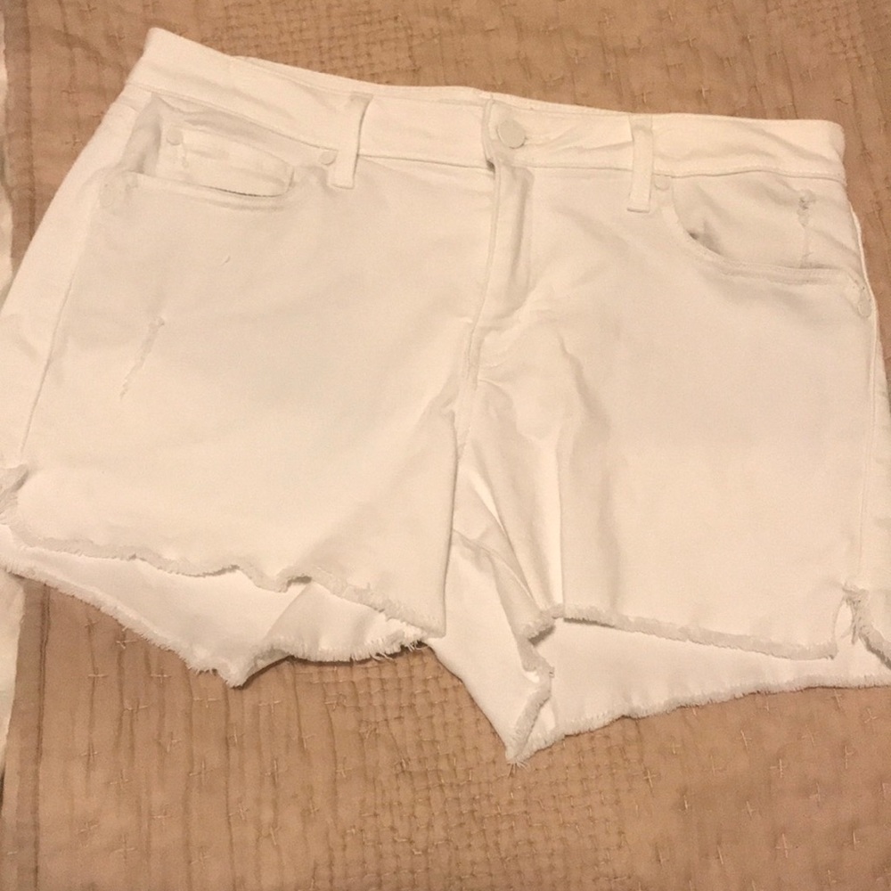 White denim shorts